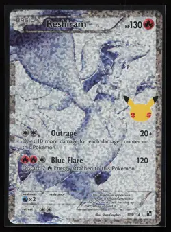 Reshiram 113/114 Celebrations: Classic Collection Pokemon TCG Card - Image 1