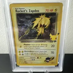 PSA 10 2021 ROCKET'S ZAPDOS Holo Pokemon Celebrations GYM 15/132 Gym - Image 3