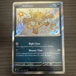 Sableye 184/091 SV: Paldean Fates Holo Pokemon NM - Image 1