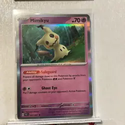 Pokemon TCG Mimikyu 037/091 Paldean Fates Holo Rare - Image 2