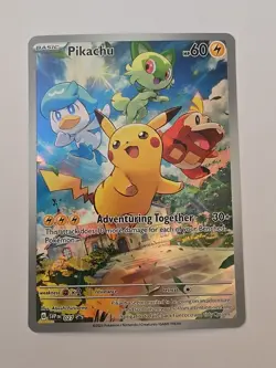 Pokemon Pikachu 27 Paldea Evolved Black Star Promo - Holographic Holo Full Art - Image 1