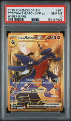 2025 POKEMON DRI EN-DESTINED RIVALS #241 CYNTHIA'S GARCHOMP ex HYPER RARE - Image 1