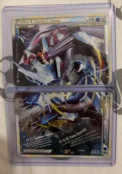 Palkia & Dialga Legend 101/102 and 102/102 Triumphant Holo Pokemon Top & Bottom - Image 1