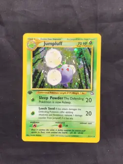 Pokemon Cards: Neo Genesis 1st Edition Rare Holo: Jumpluff 7/111 - Image 1