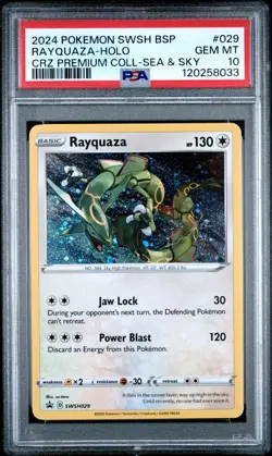 Pokemon TCG Rayquaza SWSH029 Cosmos Holo Black Star Promo PSA 10 - Image 1