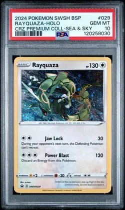 Pokemon TCG Rayquaza SWSH029 Cosmos Holo Black Star Promo PSA 10 - Image 1