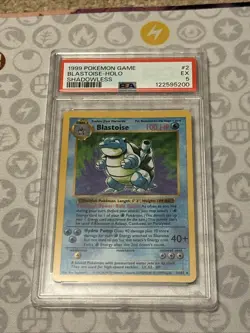 1999 POKEMON BASE SET SHADOWLESS #2/102 BLASTOISE-HOLO PSA 5 - Image 1