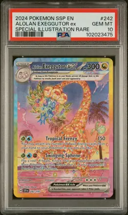 2024 POKEMON SSP EN-SURGING SPARKS #242 ALOLAN EXEGGUTOR EX PSA 10 - Image 1