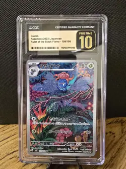 Pokemon CGC Pristine 10 Japanese Gloom AR SV3 Ruler of the Black Flame 109/108 - Image 1