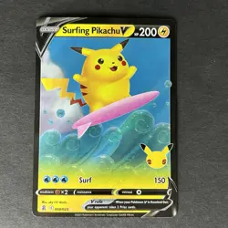 Pokemon Surfing Pikachu V Celebrations Ultra Rare #008 - Image 1