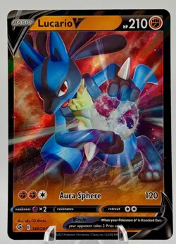 2021 Pokemon Fusion Strike Lucario V 146/264 Holo TCG EN Near Mint - Image 1