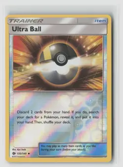 Ultra Ball #135/149 Sm Base Set Uncommon Reverse Holo Pokemon TCG LP - Image 1
