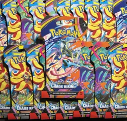 Pokemon -Mega Evolution Chaos Rising - SLEEVED BOOSTER PACK [ LOT OF x38 ] - Image 1