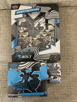 Pokemon TCG - Black Bolt Binder Collection & Booster Bundle &ETB NEW SEALED - Image 2