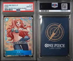 PSA 10 One Piece TCG EXCLUSIVE Asia Mini Tin Vol 2 Nami Promo Foil P-112 - Image 3