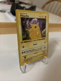 1st Edition Shadowless Pikachu 58/102 Base Set Yellow Cheeks 1999 Pokemon Card - Image 2