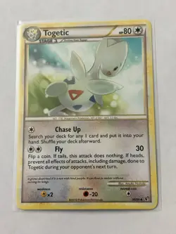 Pokemon TCG Card Togetic 39/90 LP Undaunted Atsuko Nishida - Image 1
