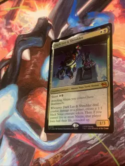 MTG TMNT Dark Leo & Shredder Teenage Mutant Ninja Turtles Foil Mint - Image 2