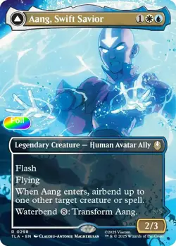 Aang, Swift Savior (0298) (Borderless) Foil 298 Avatar: The Last Airbender NM EN - Image 1
