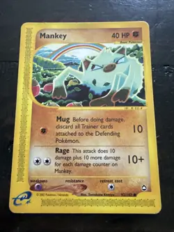 MINT Pokemon Aquapolis Mankey 92/147 - Image 1