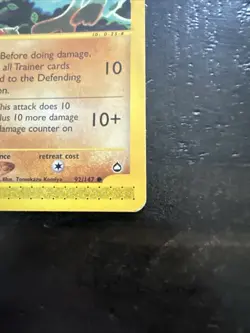 MINT Pokemon Aquapolis Mankey 92/147 - Image 2