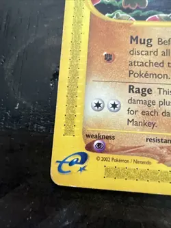 MINT Pokemon Aquapolis Mankey 92/147 - Image 3