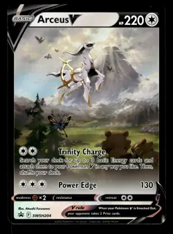 Arceus V SWSH204 Ultra Rare Black Star Promo Pokemon Card - Image 1