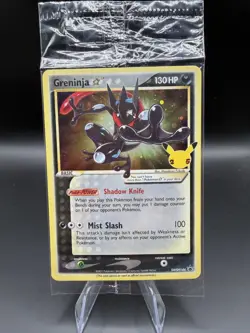 NM/M Pokemon TCG Greninja Gold Star SWSH144 Celebrations Black Star SEALED PROMO - Image 1
