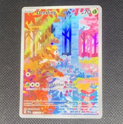Pokemon TCG Deerling Illustration Rare Holo 70HP 165/162 SV05 English 2024 - Image 1