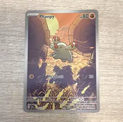Pokemon TCG Phanpy 205/191 Sv08 Surging Sparks IR Holo EN HP80 - Image 1