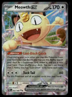 Meowth ex #062/088 ME03: Perfect Order tcg Pokemon - Image 1