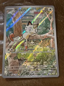 Pokemon Meowth 106/094 – Phantasmal Flames – English IR (Illustration Rare) - Image 1