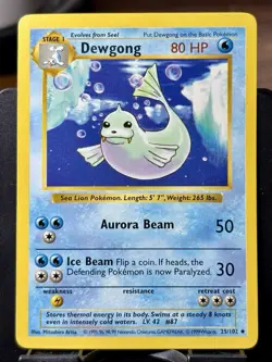 Dewgong (Shadowless) - Pokemon TCG - Base Set - 25/102 - UNCOMMON ~ LP - Image 3