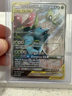 Pokemon TCG Celebi & Venusaur GX TAG TEAM Promo Holo Sun & Moon SM167 270 HP - Image 1