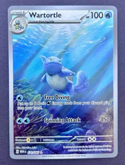 Pokemon Wartortle 171/165 Sv Scarlet & Violet 151 Illustration Rare Holo EN - Image 1