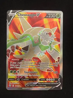 Pokemon Chesnaught V (Full Art) Ultra Rare SWSH12: Silver Tempest 171/195 NM - Image 1
