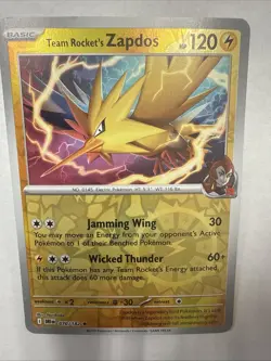Pokemon S&V Destined Rivals Team Rocket's Zapdos Reverse Holo 070/182 Mint / NM - Image 1