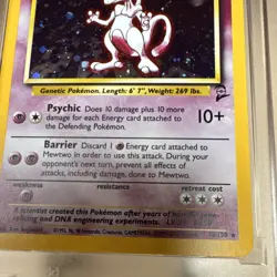 Pokemon vintage TCG Mewtwo 10/130 Base Set 2 Holo Rare Eng 1999 60HP - Image 4