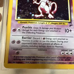 Pokemon vintage TCG Mewtwo 10/130 Base Set 2 Holo Rare Eng 1999 60HP - Image 5