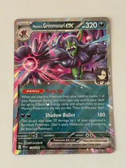 Pokemon TCG: Marnie's Grimmsnarl ex 136/182 Double Rare -- Sv10: Destined Rivals - Image 1