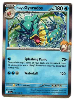 Pokemon TCG Misty's Gyarados SV10: Destined Rivals 049/182 Holo NM - Image 1