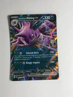 Pokemon TCG Destined Rivals Team Rocket's Nidoking EX 119/182 Near Mint - Image 1