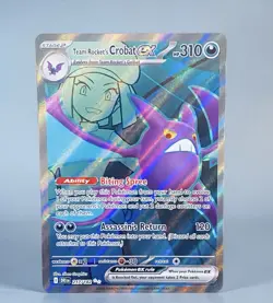 Pokemon Team Rockets Crobat Ex #217/182: SV Destined Rivals (Read Description)🔥 - Image 1