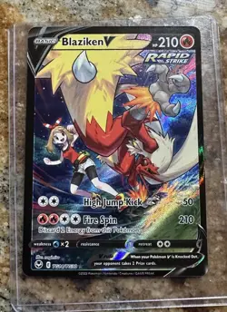 Pokemon TCG Blaziken v TG14/TG30 Holo Ultra Rare Silver Tempest - Image 1