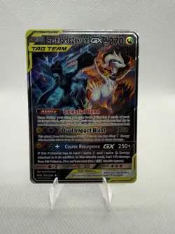 REPLICA-Pokemon Reshiram & Zekrom GX Cosmic Eclipse 201/236 Ultra Rare Holo Eng - Image 1