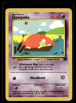 Slowpoke 67/82 Team Rocket Common Pokemon - Image 1