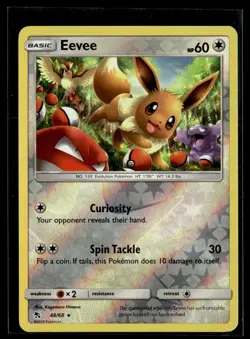 Eevee 48/68 Hidden Fates Reverse Holo Rare Holo Pokemon - Image 1