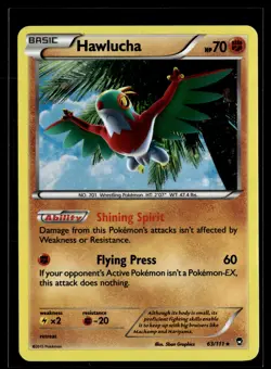 Hawlucha 63/111 Furious Fists Cosmo Holo Rare Holo Pokemon - Image 1