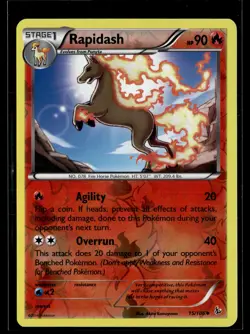 Rapidash 15/106 Flashfire Reverse Holo Uncommon Pokemon - Image 1
