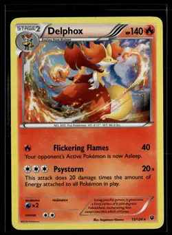 Delphox 13/124 Fates Collide Rare Holo Pokemon - Image 1